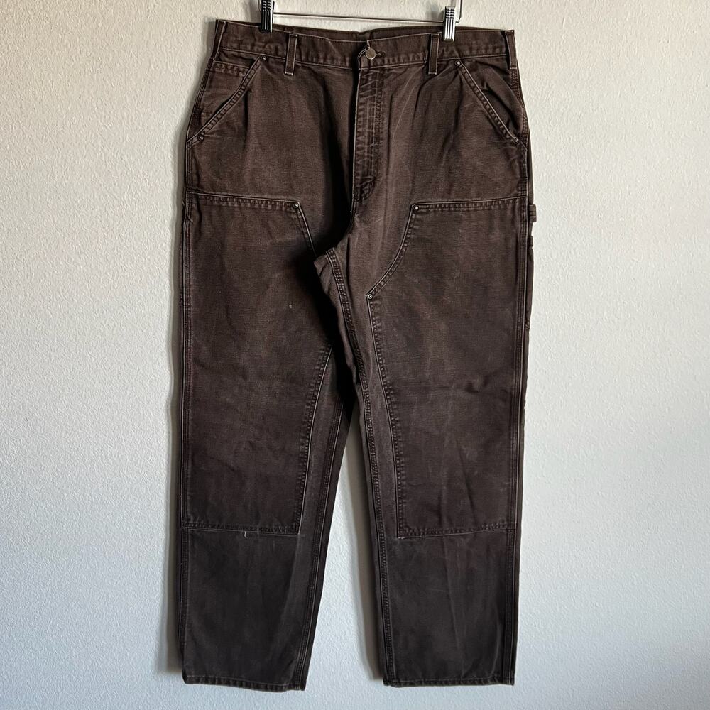 Carhartt B136 DKB brown double knee work wear carpenter pants